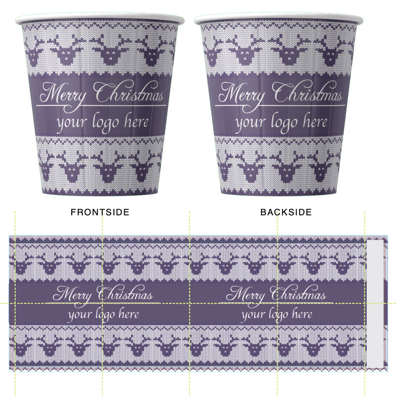 Download Paper Cups With Your Logo On Christmas Design Template Various Dot Christmas Patterns 2 Unicup Customized Paper Cups