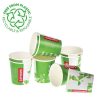 Customized double wall BIO paper cups 4 oz, recyclable, plastic free.