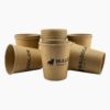 Customized printed 1 color single wall CRAFT paper cups 8oz