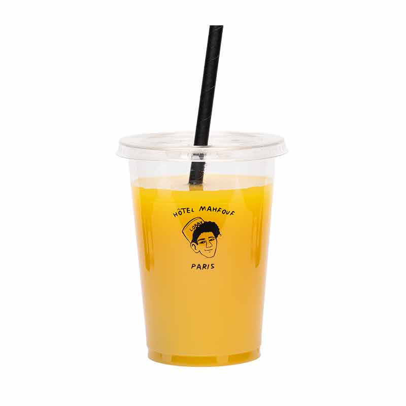 Plastic cups with pad printing in 1-2 colors