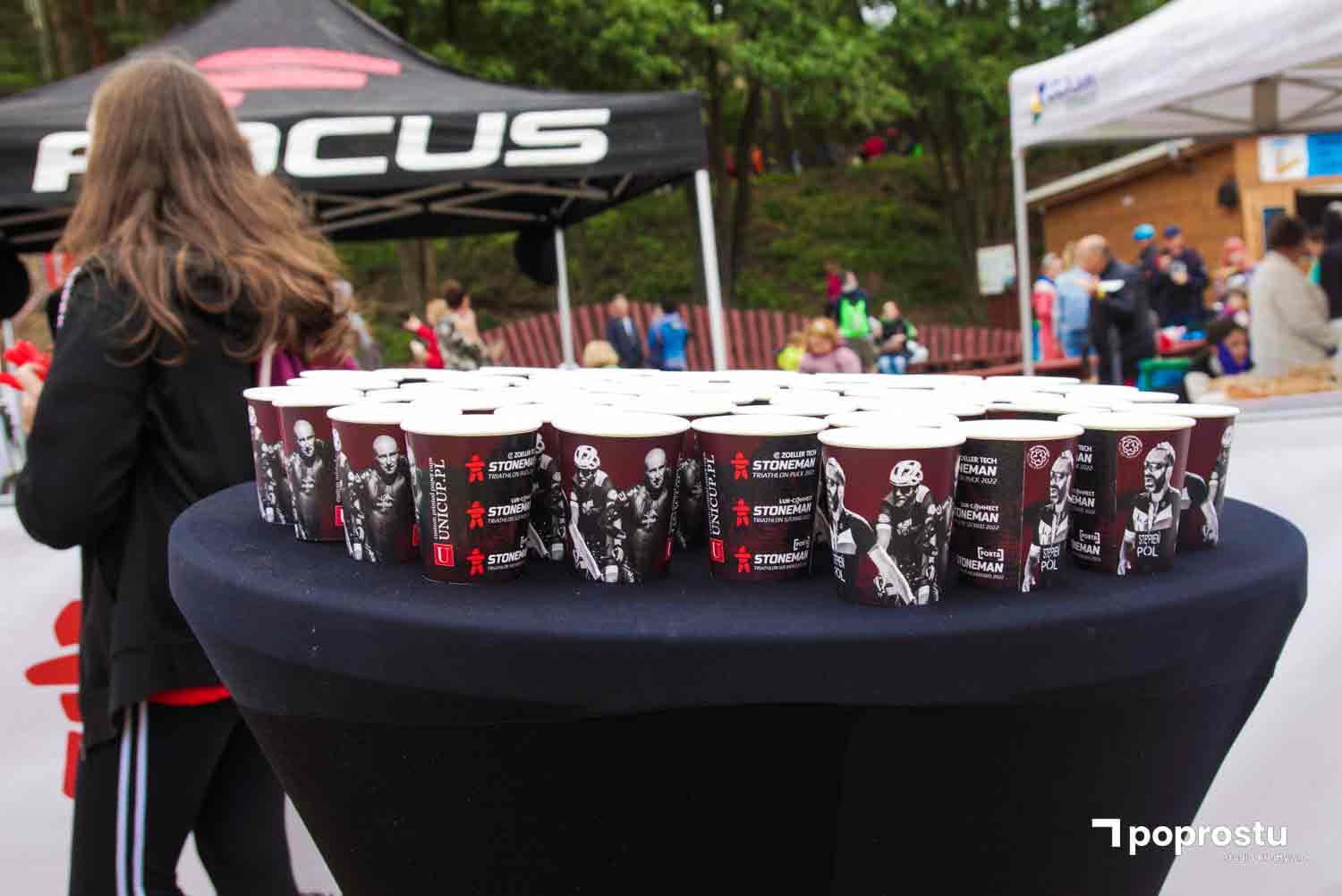 Unicup custom paper cups at Stoneman Triathlon
