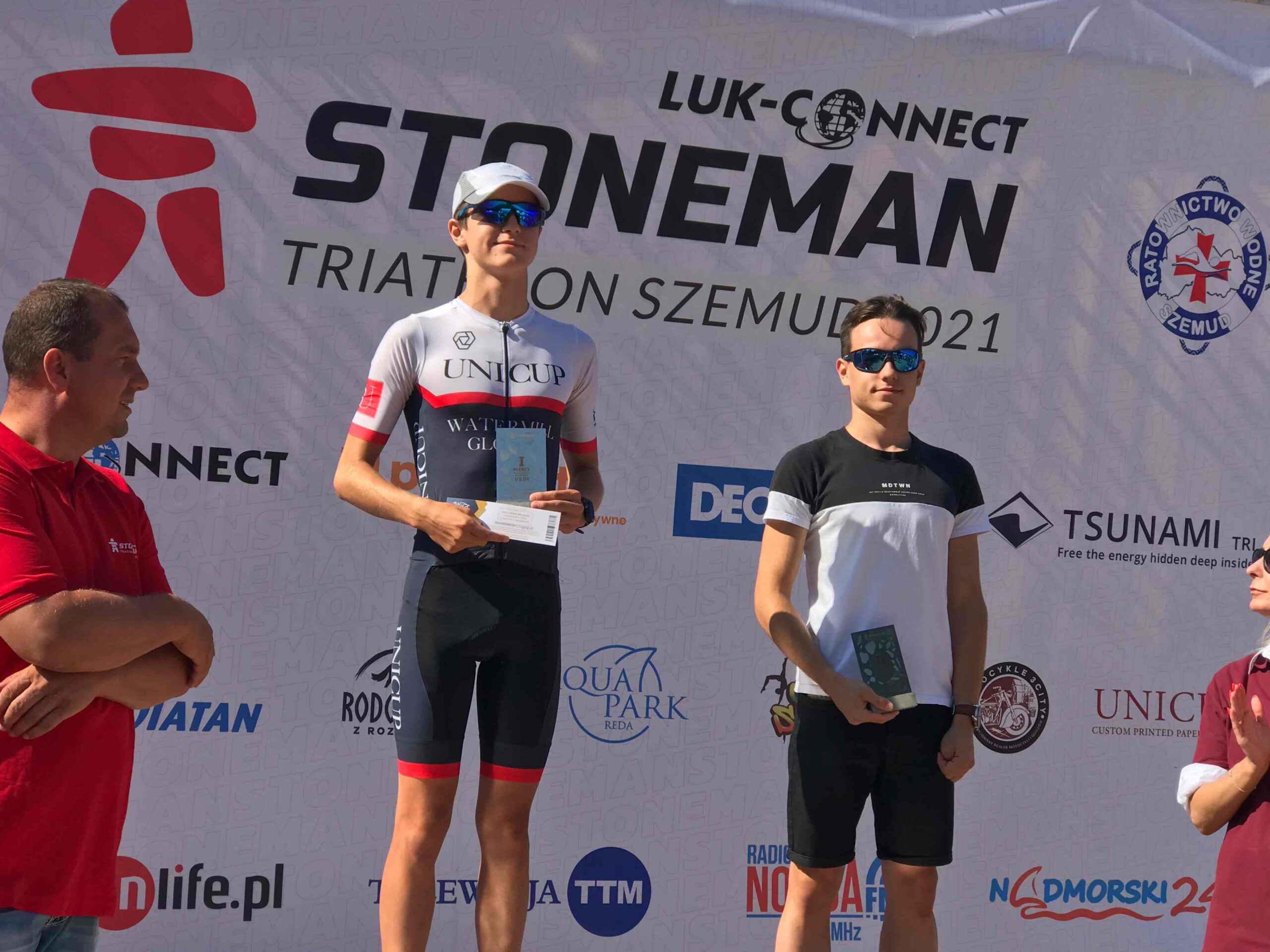 First place finisher wearing Unicup gear