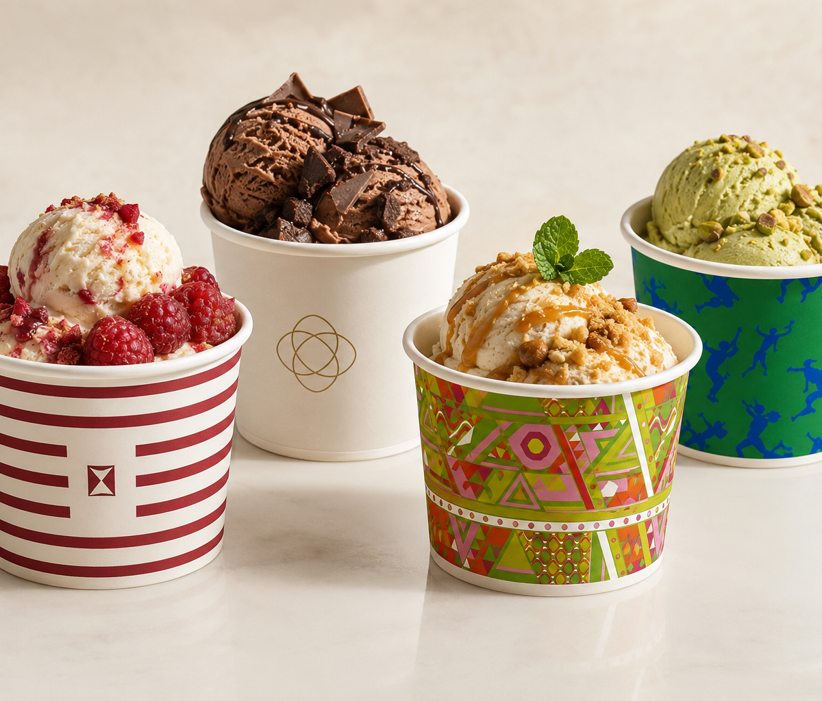 Ice cream paper cups